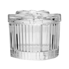 Imagem de POTICHE REDONDO LAÇO DE FITA EM CRISTAL ECOLÓGICO 6,5X8CM - WOLFF - Rojemac Impotacao E Exportacao Ltda