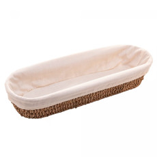 Imagem de CESTA OVAL DE SISAL COM FORRO EM TECIDO 43,5CM X 15CM - WOLFF  - Rojemac Impotacao E Exportacao Ltda