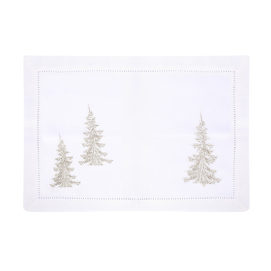 Imagem LUGAR AMERICANO NATALINO BRANCO COM ÁRVORE 35X50CM - CROMUS