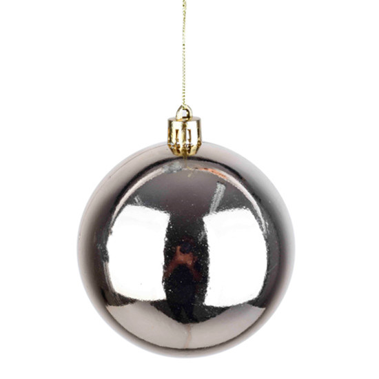 Imagem BOLA NATALINA DECORATIVA METALIZADA 8CM CHAMPAGNE 2 PEÇAS - GRILLO