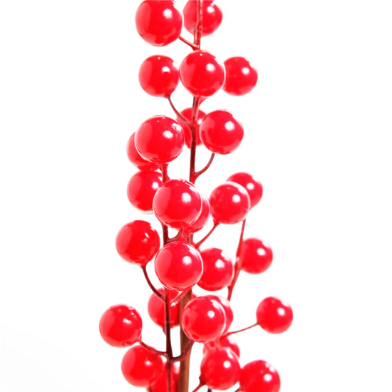 Imagem HASTE DECORATIVA DE BERRIES VERMELHAS 44X10X7CM - CROMUS