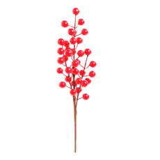 Imagem de HASTE DECORATIVA DE BERRIES VERMELHAS 44X10X7CM - CROMUS - Cromus Embalagens Ind E Com Ltda