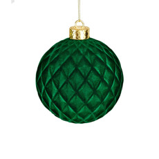 Imagem de BOLA NATALINA DECORATIVA PARA PENDURAR VERDE EM PLÁSTICO PVC 12CM - GRILLO - Grillo Ltda