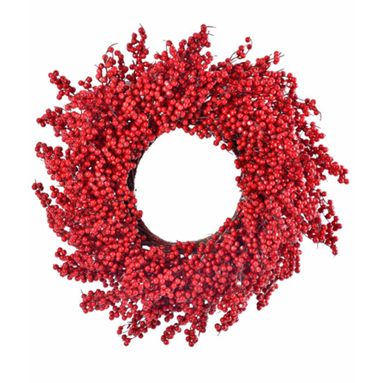 Imagem GUIRLANDA DECORATIVA DE BERRIES VERMELHAS EM FIBRA NATURAL E PLÁSTICO 55CM - GRILLO