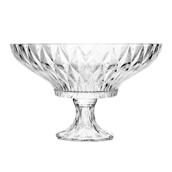 Imagem CENTRO DE MESA DE CRISTAL COM PÉ DIAMOND 20X32X32CM - LYOR
