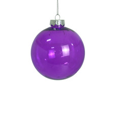 Imagem de BOLA DE NATAL DECORATIVA EM PLÁSTICO LILÁS TRANSPARENTE 10CM - GRILLO - Grillo Ltda