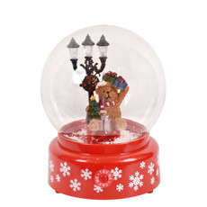 Imagem de GLOBO DE NEVE NATALINO DECORATIVO COM MÚSICA E MOVIMENTO 19X12CM - GRILLO - Grillo Ltda
