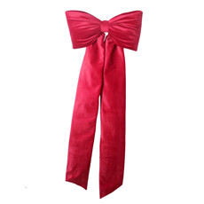 Imagem de LAÇO PRONTO VERMELHO AVELUDADO CRISTAL 59X37X150CM - ATELLIÊ BELLAS FITTAS - Atelie Bellas Fittas Ltda
