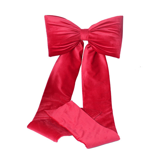 Imagem LAÇO PRONTO VERMELHO AVELUDADO CRISTAL 59X37X150CM - ATELLIÊ BELLAS FITTAS