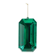Imagem de ENFEITE DECORATIVO PARA ÁRVORE DE NATAL FORMATO JÓIA JADE VERDE EM PLÁSTICO - CROMUS - Cromus Embalagens Ind E Com Ltda