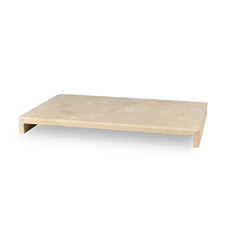 Imagem de BANDEJA RETANGULAR DECORATIVA DE MÁRMORE BEGE 3X30X20CM - CROSS - Cross Comercial Ltda