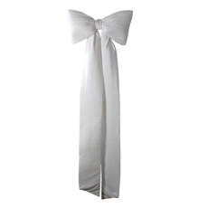 Imagem de LAÇO BRANCO PRONTO DECORATIVO BRANCO AVELUDADO 180X50X20CM - GRILLO - Atelie Bellas Fittas Ltda