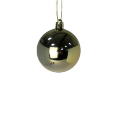 Imagem de BOLA DE NATAL DECORATIVA DOURADA METALIZADA DE PLÁSTICO 6CM 3 UND - GRILLO - Grillo Ltda