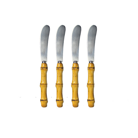 Imagem KIT 4 ESPÁTULAS BAMBU NATURAL AÇO INOX - KENYA