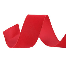 Imagem de FITA ARAMADA DECORATIVA VERMELHA AVELUDADA EM POLIÉSTER 3,8CM X 9,14M - CROMUS - Cromus Embalagens Ind E Com Ltda