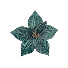 Imagem de HASTE DECORATIVA DE POINSÉTIA VERDE DE POLIÉSTER 20X23CM - GRILLO - Grillo Ltda