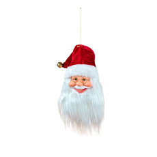 Imagem de CABEÇA PAPAI NOEL COM GORRO VERMELHO DECORATIVA DE TECIDO E PLÁSTICO 34X12CM - TUUT - Yangzi Brasil Corporation S A 