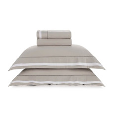 Imagem de JOGO DE CAMA QUEEN 300 FIOS 100% ALGODÃO EGÍPCIO VALVERDE BRANCO/MARMO - TRUSSARDI - Karsten S.A 