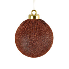 Imagem de CONJUNTO 3 BOLAS COR COBRE DECORATIVAS DE PLÁSTICO 10CM - GRILLO - Grillo Ltda