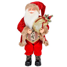 Imagem de PAPAI NOEL DECORATIVO DE TECIDO E PLÁSTICO 60X30X20CM - GRILLO - Grillo Ltda