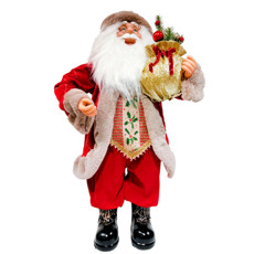 Imagem de PAPAI NOEL DECORATIVO DE TECIDO E PLÁSTICO 80X35X30CM - GRILLO - Grillo Ltda
