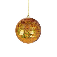 Imagem de CONJUNTO 3 BOLAS DOURADAS DECORATIVAS DE PLÁSTICO 10CM - GRILLO - Grillo Ltda