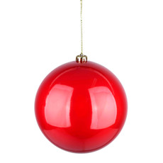 Imagem de BOLA NATALINA DECORATIVA PEROLADA VERMELHA DE PLÁSTICO 20CM - GRILLO - Grillo Ltda