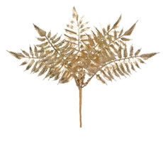 Imagem de PICK DECORATIVO DE SAMAMBAIA MATTE DOURADA DE PLÁSTICO 20X22CM - GRILLO - Grillo Ltda