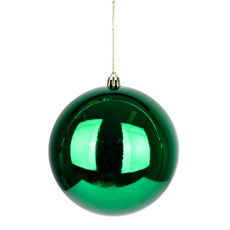 Imagem de BOLA NATALINA VERDE METALIZADA DE PLÁSTICO 12CM - GRILLO - Grillo Ltda