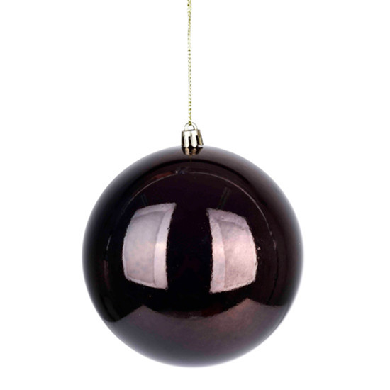 Imagem BOLA NATALINA OCRE METALIZADA DE PLÁSTICO 12CM - GRILLO