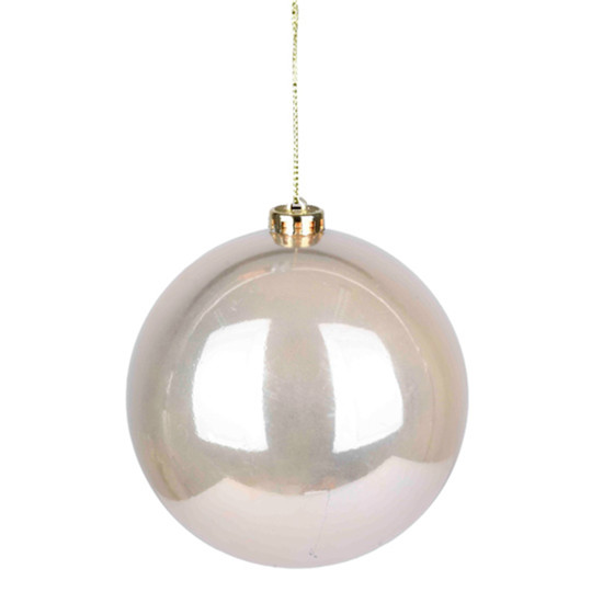 Imagem BOLA NATALINA CHAMPAGNE PEROLADA 15CM DE PLÁSTICO - GRILLO