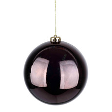 Imagem de BOLA NATALINA OCRE METALIZADA DE PLÁSTICO 15CM - GRILLO - Grillo Ltda
