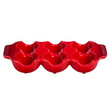 Imagem de BANDEJA PARA 6 OVOS EM CERÂMICA VERMELHA 3,5X19,9X10,5 CM - LE CREUSET - Le Creuset Do Brasil Ltda 