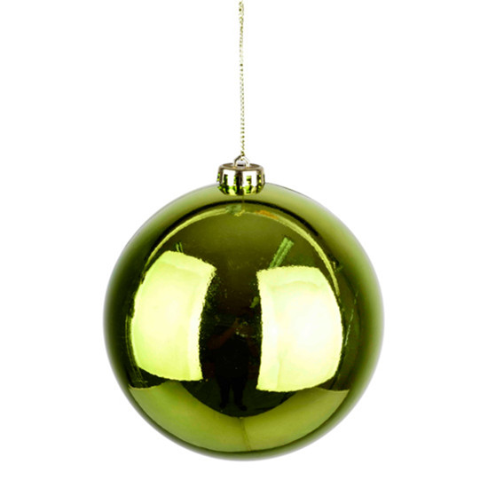 Imagem BOLA NATALINA VERDE MENTA METALIZADA DE PLÁSTICO 15CM - GRILLO