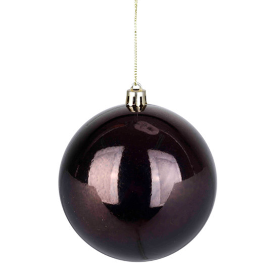 Imagem BOLA NATALINA OCRE METALIZADA DE PLÁSTICO 10CM - GRILLO 61409