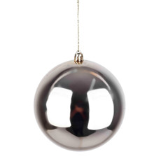 Imagem de BOLA NATALINA CHAMPAGNE METALIZADA DE PLÁSTICO 15CM - GRILLO - Grillo Ltda