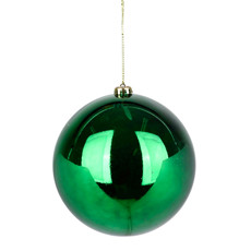 Imagem de BOLA NATALINA VERDE METALIZADA DE PLÁSTICO 20CM - GRILLO - Grillo Ltda