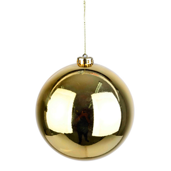 Imagem BOLA NATALINA DOURADA METALIZADA DE PLÁSTICO 15CM - GRILLO