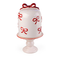 Imagem de PORTA PANETONE DE CERÂMICA COM LAÇO CHARLOTTE CEREJA - CERÂMICA LUIZ SALVADOR - São Lourenco Comercio E Decoracao Eireli