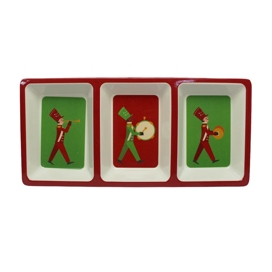 Imagem PETISQUEIRA RETANGULAR NATALINA DE MELAMINA 34X16CM - GRILLO