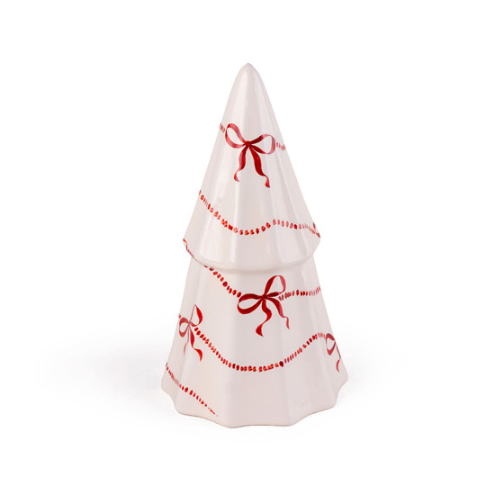 Imagem ÁRVORE DE NATAL FRIZADA LAÇOS CHARLOTTE CEREJA DE CERÂMICA - CERÂMICA LUIZ SALVADOR