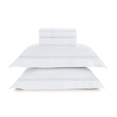 Imagem de JOGO DE CAMA QUEEN 300 FIOS 100% ALGODÃO EGÍPCIO MORELLI BRANCO - TRUSSARDI - Karsten S.A 