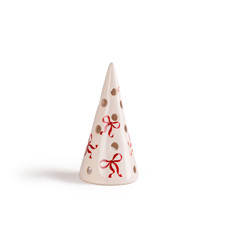 Imagem de ÁRVORE DE NATAL PORTA VELAS LAÇO CHARLOTTE CEREJA 17X9CM - CERÂMICA LUIZ SALVADOR - São Lourenco Comercio E Decoracao Eireli