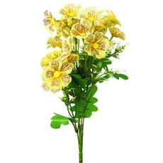 Imagem de BUQUÊ DECORATIVO DE AMOR PERFEITO AMARELA DE PLÁSTICO MOLDÁVEL 30X12CM - GRILLO - Grillo Ltda