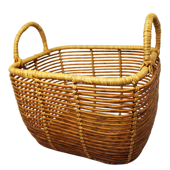 Imagem CESTA DECORATIVA DE TRAMA SINTÉTICA MARROM 20X29X250,9CM - CROSS