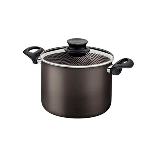 Imagem CALDEIRÃO PARIS ANTIADERENTE STARFLON MAX CHUMBO COM TAMPA DE VIDRO - TRAMONTINA