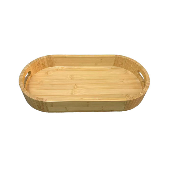 Imagem BANDEJA OVAL DE BAMBU COM ALÇA 6X40X20CM - TUUT