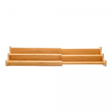 Imagem de ORGANIZADOR EXTESÍVEL PARA TEMPEROS NATURE 56,5CM X 19,5CM X 10,5CM DE BAMBU - LYOR - Coliseu Presentes Ltda