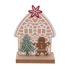 Imagem de HANDMADE CASA GINGER DECORATIVA DE MDF E TNT 18X10X5CM - TUUT - Yangzi Brasil Corporation S A 