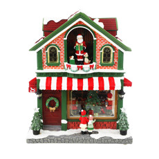 Imagem de CASA CENÁRIO NATALINO DECORATIVO COM MÚSICA E LED COLORIDO 40X32X19CM - CROMUS - Cromus Embalagens Ind E Com Ltda